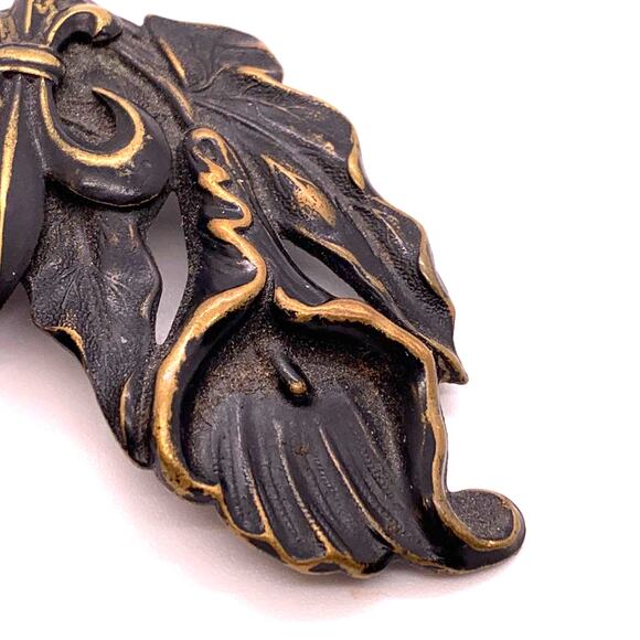 Unbranded Belt Buckle Womens OS Bronze Good Art Nouveau Calla Lily Fleur-de-lis‎ main image 6